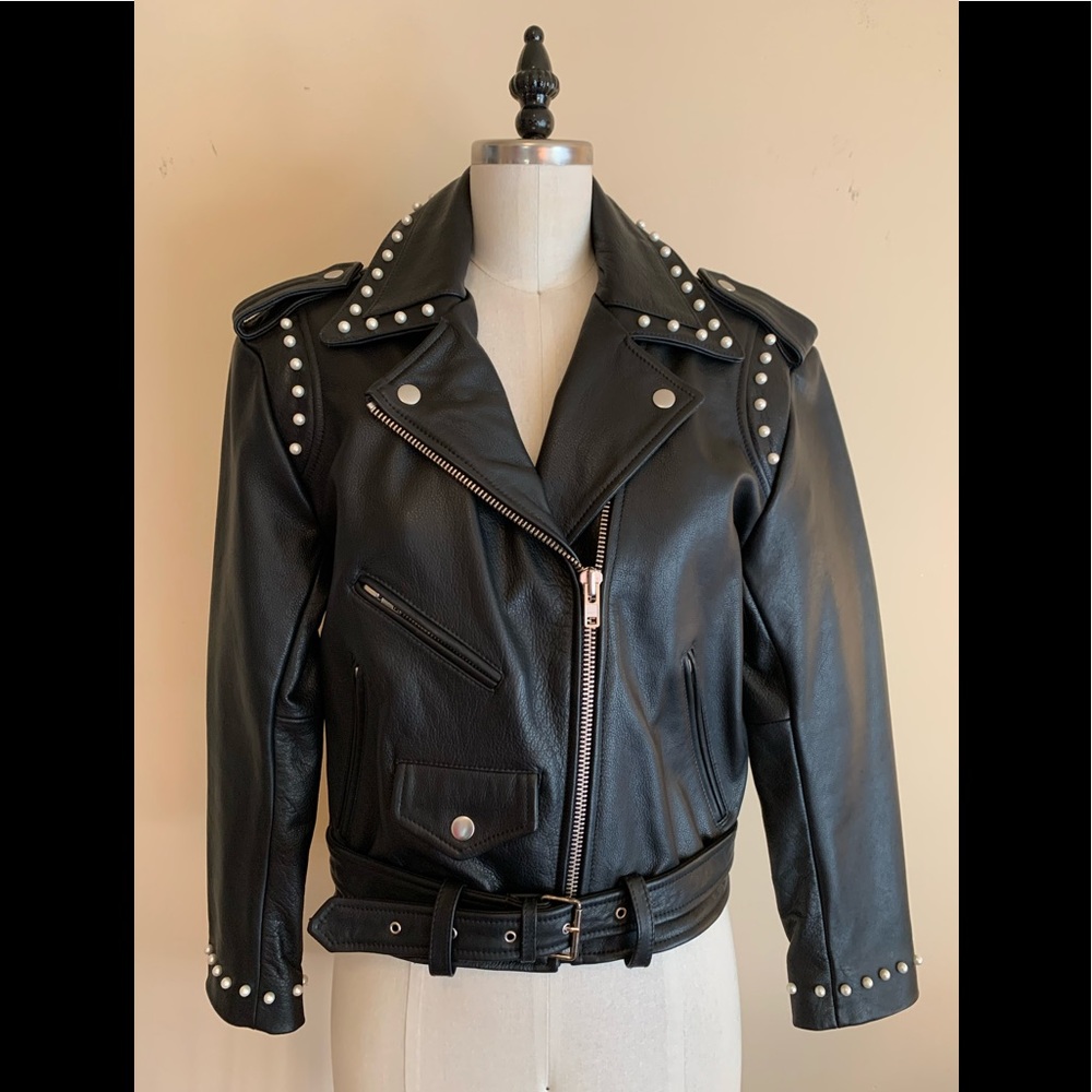 Joie, gorgeous black leather Moto jacket, never worn